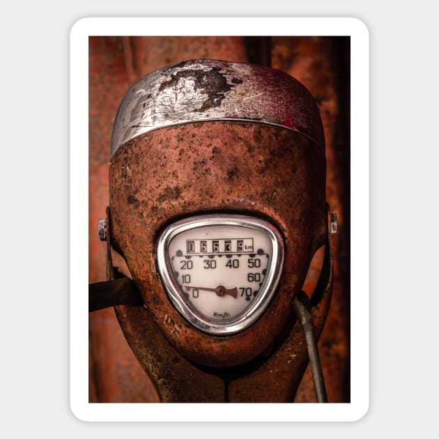 Rustic Speedometer Dial Sticker by mrdoomits